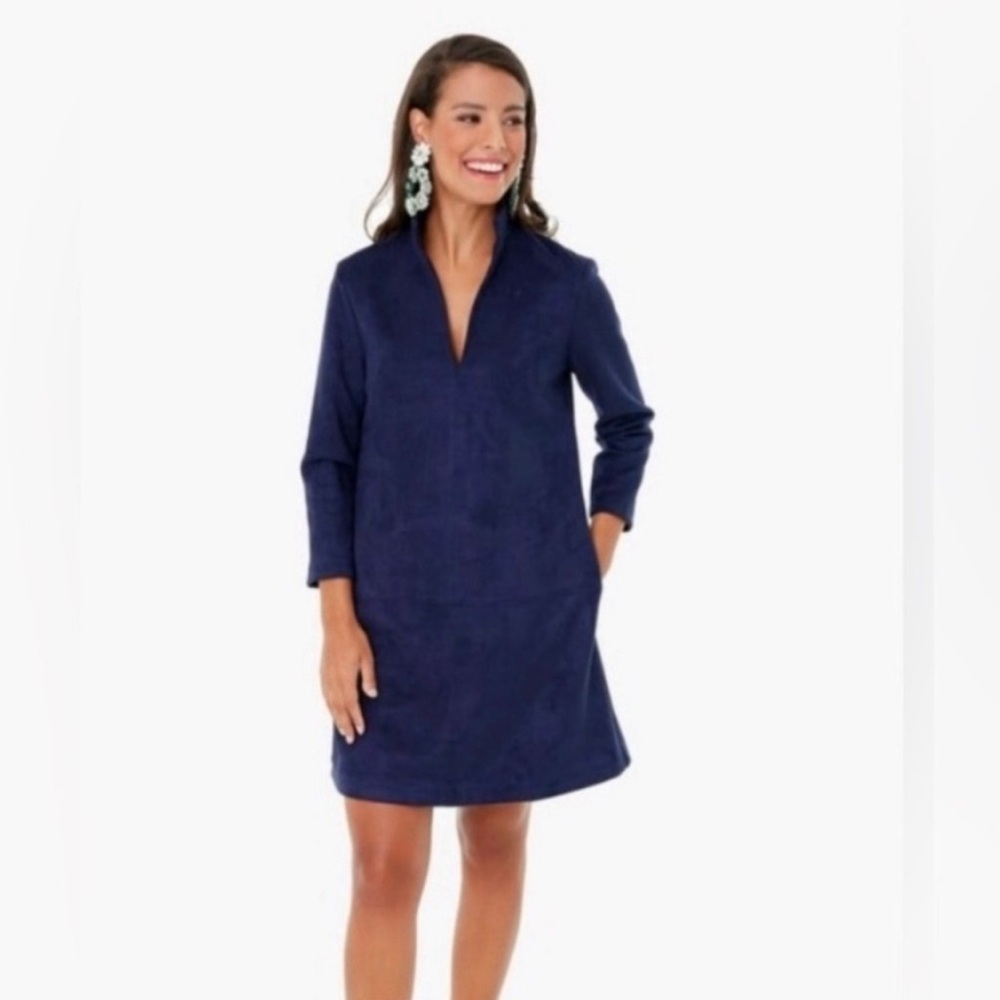 Tuckernuck Faux Suede Clifton Dress, Navy, Meduim